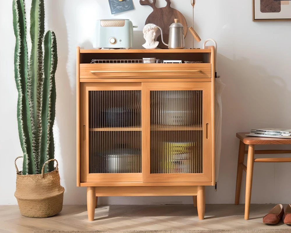 glass front sideboard