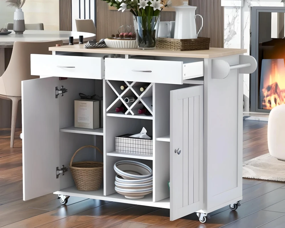kitchen island table with storage