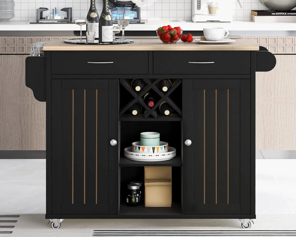 mobile kitchen island with storage